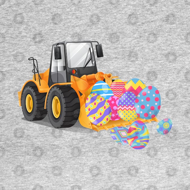 Funny Easter And Excavator Design Eggscavator To Celebrate Easter Sunday 2022 by HBart